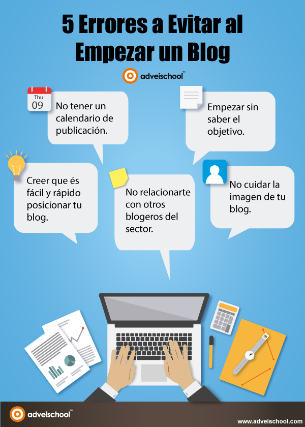 Estos son los cinco principales errores que debes evitar para empezar un blog.